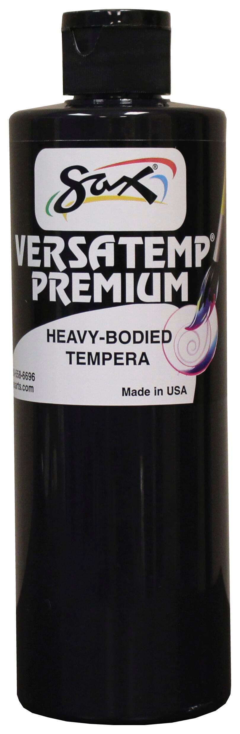 Sax Versatemp Premium Heavy-Bodied Tempera Paint, 1 Pint, Black 1592700